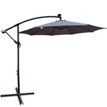 ZUN 10 ft Outdoor Patio Umbrella Solar Powered LED Lighted Sun Shade Market Waterproof 8 Ribs Umbrella W65642337