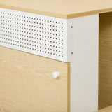 Furniture Style Multi-use Natural Cat litter box hosue With 2 flip-down door N843P251413N