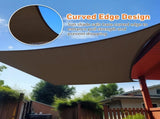 13'X20' Mocha HDPE sunshade sail 17009459