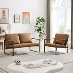 ZUN Lounge, living room, office or the reception area Leathaire accent arm chair with Extra thick padded W1359130155