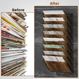 5th/8th floor wall file rack, email paper file folder organizer, magazine rack, wooden office 37651767