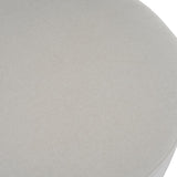 White Fabric Round Ottoman with Wooden Legs, Modern Minimalist Ottoman N769P296232W