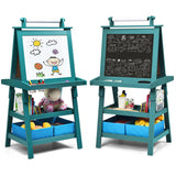 3-in-1 Double-Sided Storage Art Easel -Green 08579832