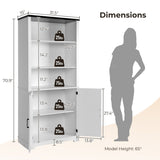 3-layer with 2 doors double Z shape with black iron corners, front curved base feet, triammine board 47974892