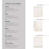 Satin Luxury Sheet Set Split King B035P294186