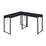 ZUN Black 47.5" Writing Desk with Metal Sled Base B062P184561