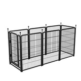 ZUN Dog Playpen 8 Panels 40" Height Heavy Duty Dog Fence Puppy Pen for Large Medium Small Dogs Indoor W368P233995