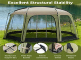 Large 6-8 Person Screen House Tent Full Mesh Walls, UV Protection Outdoor Sun Shelter Canopy 55474944