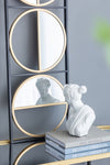 ZUN 47.2" Eclectic Styling Metal Beaded Black Wall Mirror with Contemporary Design for Bedroom,Liveroom W2078124372