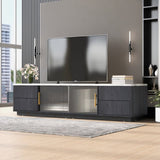 ZUN Modern TV Stand for 70'' TV with 4 Drawers, Media Console Table, Entertainment Center with Large N710P188174B