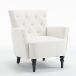 ZUN Mid Century Morden Arm Chair, Accent Chair with Ergonomic Cushion,Upholstered In Linen Fabric, Solid W1439141822