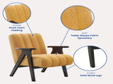 Rella Modern Teddy Sherpa Accent Chair with Espresso Wood Frame T2574P241339