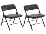 2 Pack Metal Folding Chairs with Padded Seat and Back, for Home and Office, Indoor and Outdoor 69307618