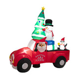 8ft Inflatable Santa Car Decor - Built-in LED Lights, Christmas TreeSnowmenPenguin, Colorful 19474685