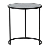 ZUN Set of 2 Round End Table, Stacking Side Tables with Sturdy Metal Frame for Small Space,Living Room, W2078127540