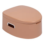 ZUN Portable Toilet with Non-slip Mat Brown 79167273