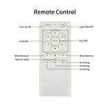 72 Inch wood Ceiling Fan no light with Remote Control, Low Profile Ceiling Fan without W2352P306828