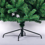 ZUN Artificial Christmas Tree Full Natural Spruce PVC Fir Tree 7.5ft Foldable Metal Stand Unlit Green W49819946