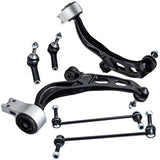 6x Front Lower Control Arms Tie Rod End Link fit for Ford Flex 2010-2012 Lincoln MKT 12646583