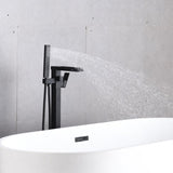 Single Handle Freestanding Bathtub Wall Mounted Faucet with Hand Shower Bathtub Faucet , Matte Black W105956040