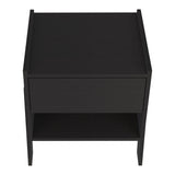 DEPOT E-SHOP Caladium Nightstand, One Drawer, One Open Shelf, Black B097132934
