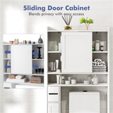 Over-The-Toilet Storage Cabinet - 1 Top Shelf 2 Enclosed Cabinets Toilet Paper Holder, 32048221