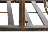 6ft Decorative Metal Garden Bridge Arch Footbridge with Safety Side Rails for Backyard Use 76412848