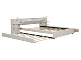 Full Size Velvet House Bed Wood Bed, Beige 95491646