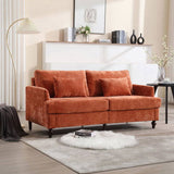 COOLMORE Mid Century Modern chenille Fabric Loveseat sofa, 2-Seat Upholstered Loveseat Sofa Modern W395P151899