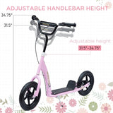 Kick Scooter with Adjustable Height and Non-slip Footplate for Kids 3 years 93947201
