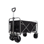 ZUN Outdoor Garden Park Utility kids wagon portable beach trolley cart camping foldable with big wheels W321P206632