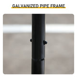 10 x 10 ft Large Metal Chicken Coop, Walk-in Poultry Cage Chicken Hen Run House with Waterproof 90845819