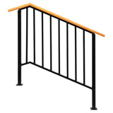 Matte Black Outdoor 3 Level Iron Handrail 42693000