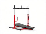 Heavy-Duty Red Vertical Leg Press Machine with Adjustable Leg, Back & Head Positions, 1" Standard 08260498