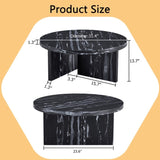 Versatile MDF Black Round Coffee Table for Various Interior Styles, Exhibiting Modern Minimalism and W3226P278920