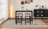 ZUN TREXM 5-Piece Compact Bar Table Set with Table and Stools - Modern Industrial Design, Space-Saving N715P173160A