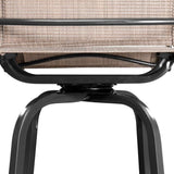 2pcs Wrought Iron Swivel Bar Chair Patio Swivel Bar Stools Black 27888896