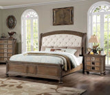 Transitional Rustic Natural Tone 1pc Nightstand Only Solid wood 3-Drawers Bronze Round Knobs Bedside B011139601