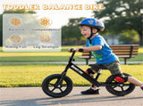 Toddler Balance Bike for 2-5 Years - Adjustable Height, 6.3LBS Lightweight & 11" Foam Tires-Black 40213310