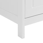 ZUN Bathroom Storage Cabinet, Cabinet with Two Doors and Drawers, Adjustable Shelf, MDF Board, White 98836434