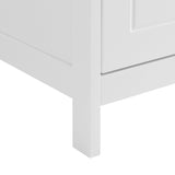 ZUN Bathroom Storage Cabinet, Cabinet with Two Doors and Drawers, Adjustable Shelf, MDF Board, White 98836434