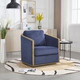 COOLMORE Corduroy Barrel Chair, Comfortable Accent Sofa Chair for Living Room, 360 Degree W395P220273