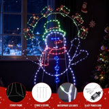 5FT Fun Juggling Snowman Christmas Yard Decorations, Pre-lit 2D Animated Snowman with 358 LED 52375497