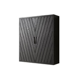 DANI 26" Wall-Mounted Striped Bathroom Cabinet with Doors and Shelf, Metal Handles, Storage Cabinet W2615P279443