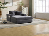 Corduroy Upholstered Chaise Lounge Sofa,Magazine bag,Detachable Cushions Deep Seat for Living W2120P322753