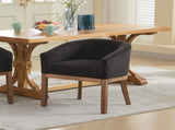 Mid Century Modern Upholstered Barrel Dining with Arms,Farmhouse Linen Kitchen & Dining Room 11325637