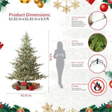 Colorado Blue Spruce 6.5ft Christmas Tree Pre-Lit Artificial Full with 2,694 Branch Tips & 906 98427626