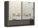 Medicine Cabinet, One Open Shelf, Three Interior Shelves, Light Gray B097133185