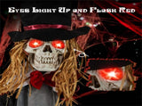 7.2ft Life-Size Animated Halloween Groom Prop - Formal Suit, Sound-Activated 47204908