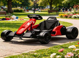 Red 24V Electric Go Kart Dual 150W Motors, Adjustable Seat, 11.2MPH High Speed, Slow Start, 33546426